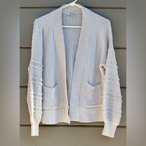 Madewell Cream Textured Knit Cardigan